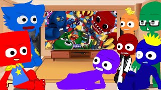 Rainbow Friends w/ Boxy Boo & Huggy React To Rainbow Friends vs Poppy Playtime But It’s Anime P12