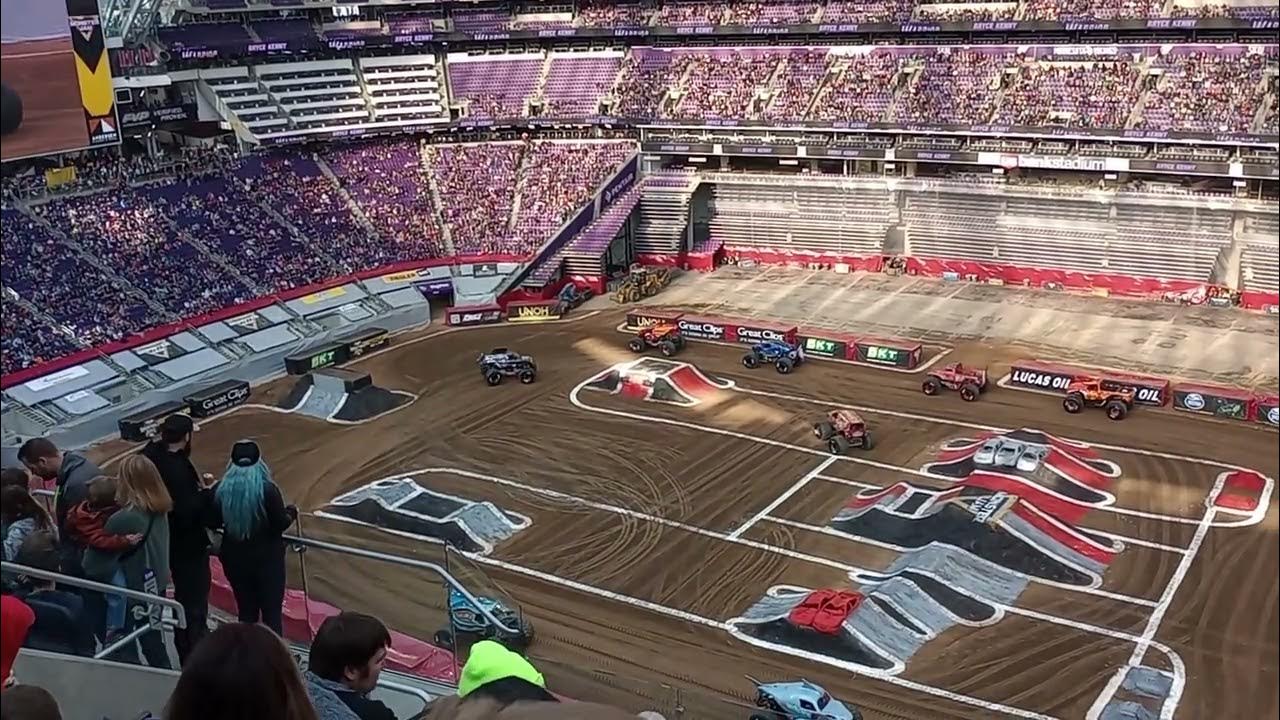 Monster jam Us bank stadium Feb 19 2023 vid 2 YouTube