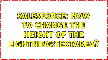 Salesforce: How to change the height of the lightning:textarea?