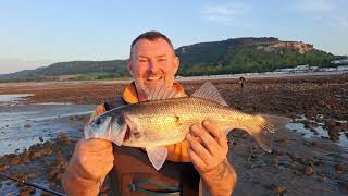 Bass fishing Colwyn Bay with gamekeeper John and That's a bite Mike uk sea fishing