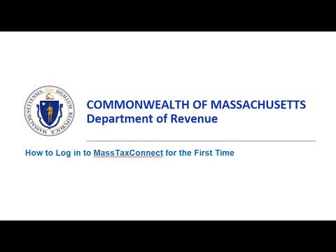 How to Log in to MassTaxConnect for the First Time​