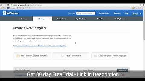 How to Create a Custom Newsletter Template in Aweber | Step-by-Step Tutorial | Email Marketing
