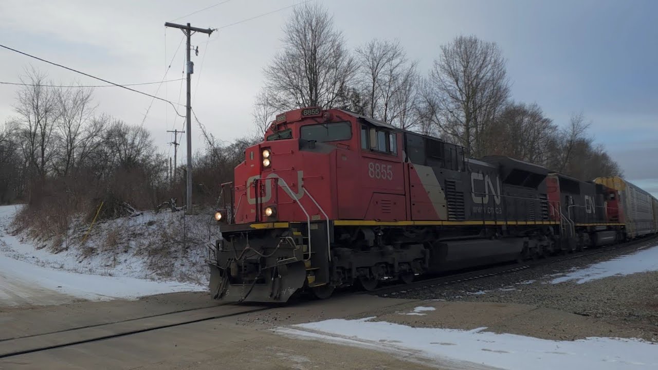 Canadian National  -  Eastbound Rack Train    24 Feb 26