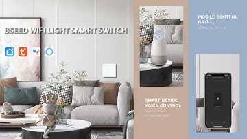 BSEED Wifi Light Smart Switch for Google Assistant and Alexa unboxing and instructions