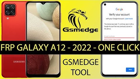 FRP Samsung Galaxy A12 One Click Bypass Google Account Free Tool
