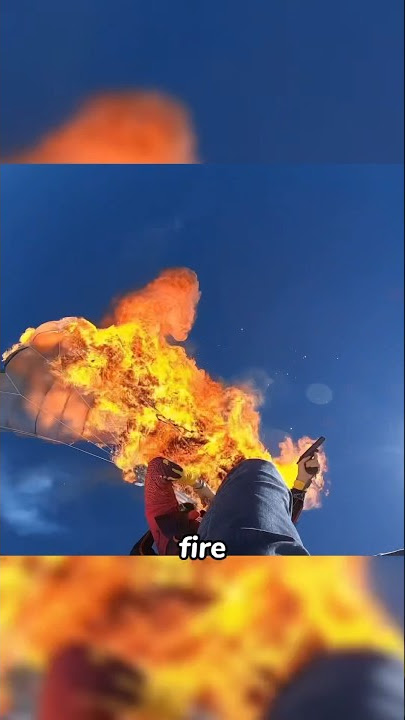 This Guy Has A Parachute On Fire