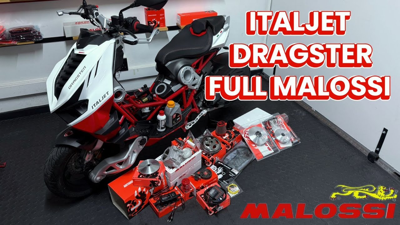 ITALJET DRAGSTER 300 FULL MALOSSI BUILD 🔥 Akrapovič | I-TECH | Force Master 2.1 #malossi #italjet