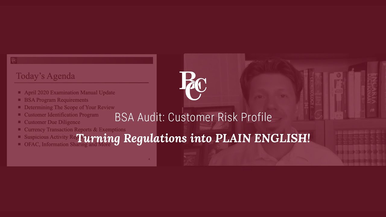 BSA Audit: Customer Risk Profile - YouTube