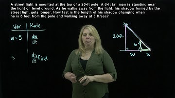 Related Rates Example - Shadow Problem