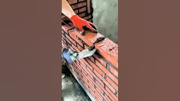 The Process of Laying Red Bricks with Neat and Precise Techniques #shorts