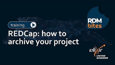 RDMbites | REDCap: how to archive your project