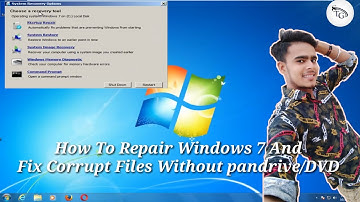 How To Repair Windows 7 And Fix Corrupt Files Without pandrive DVD
