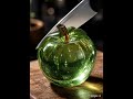 Satisfying crystal apple cut in ultra slow motion 🍏✨ #ASMR