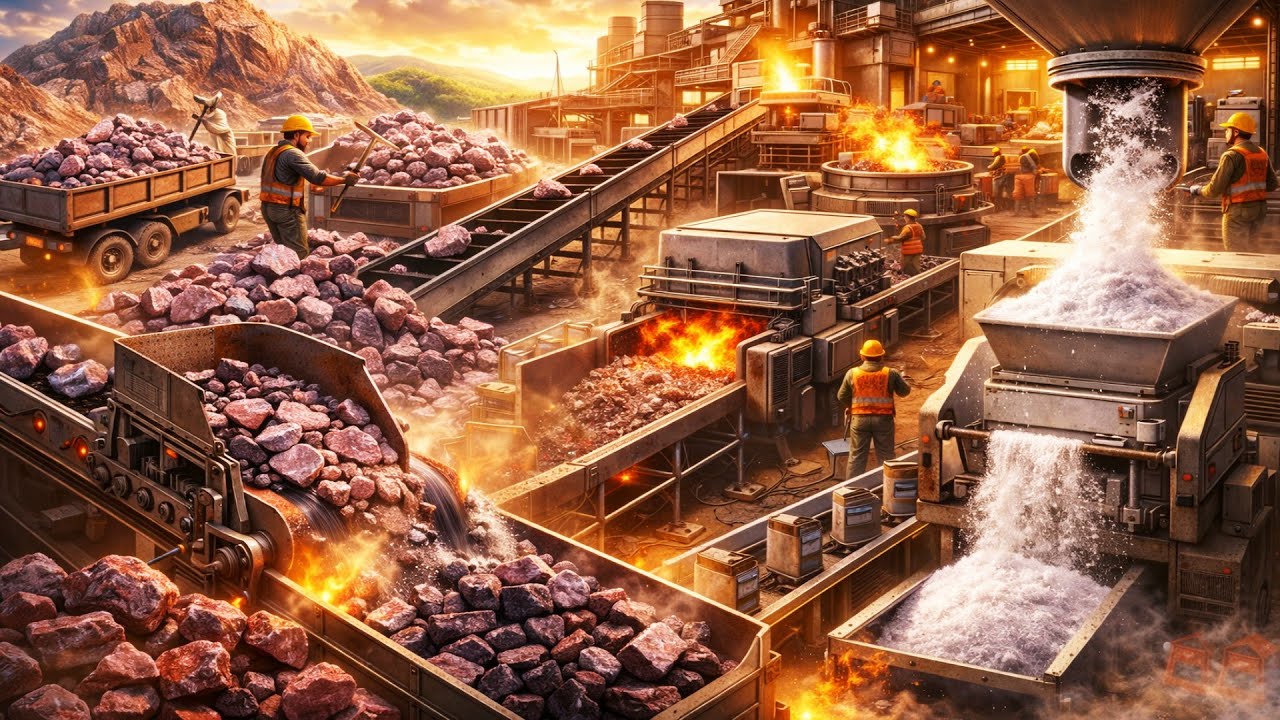 Black Salt Is Made Inside a Factory 🧂🏭 | From Mountain Rocks to Packing