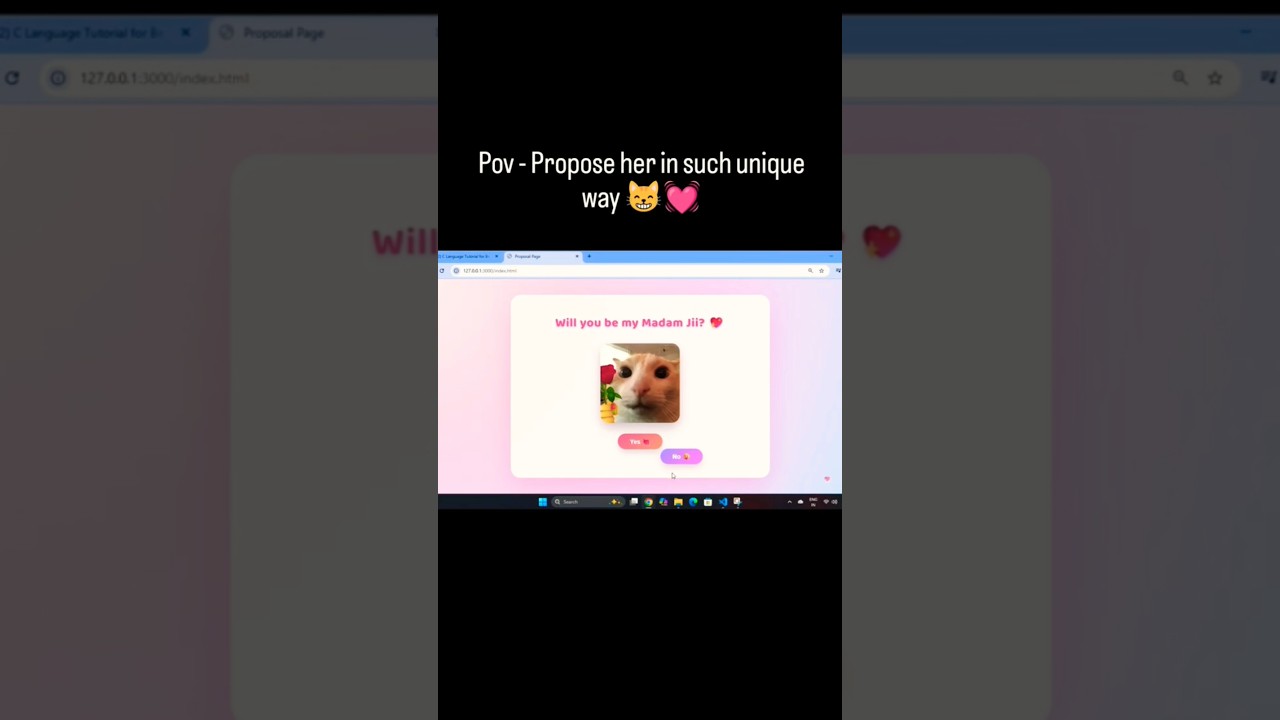 Propose your love // project for practice //