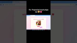 Propose your love // project for practice //#coding #webdesign #trending #viral #shorts #javascript