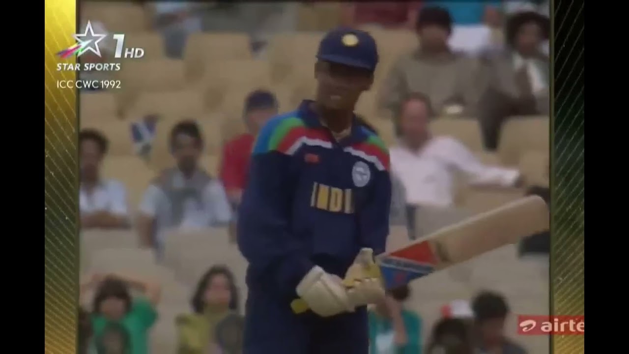 Vinod Kambli batting Vs Pakistan Sydney 1992 Benson and Hedges World Cup 
