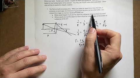 Finding the image and object distance for a converging lens