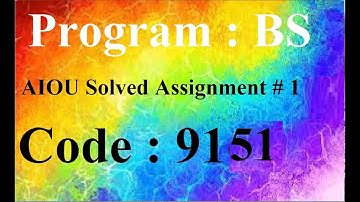 AIOU Code 9151 Solved Assignment No 1 Spring 2025 | Baloch Academy