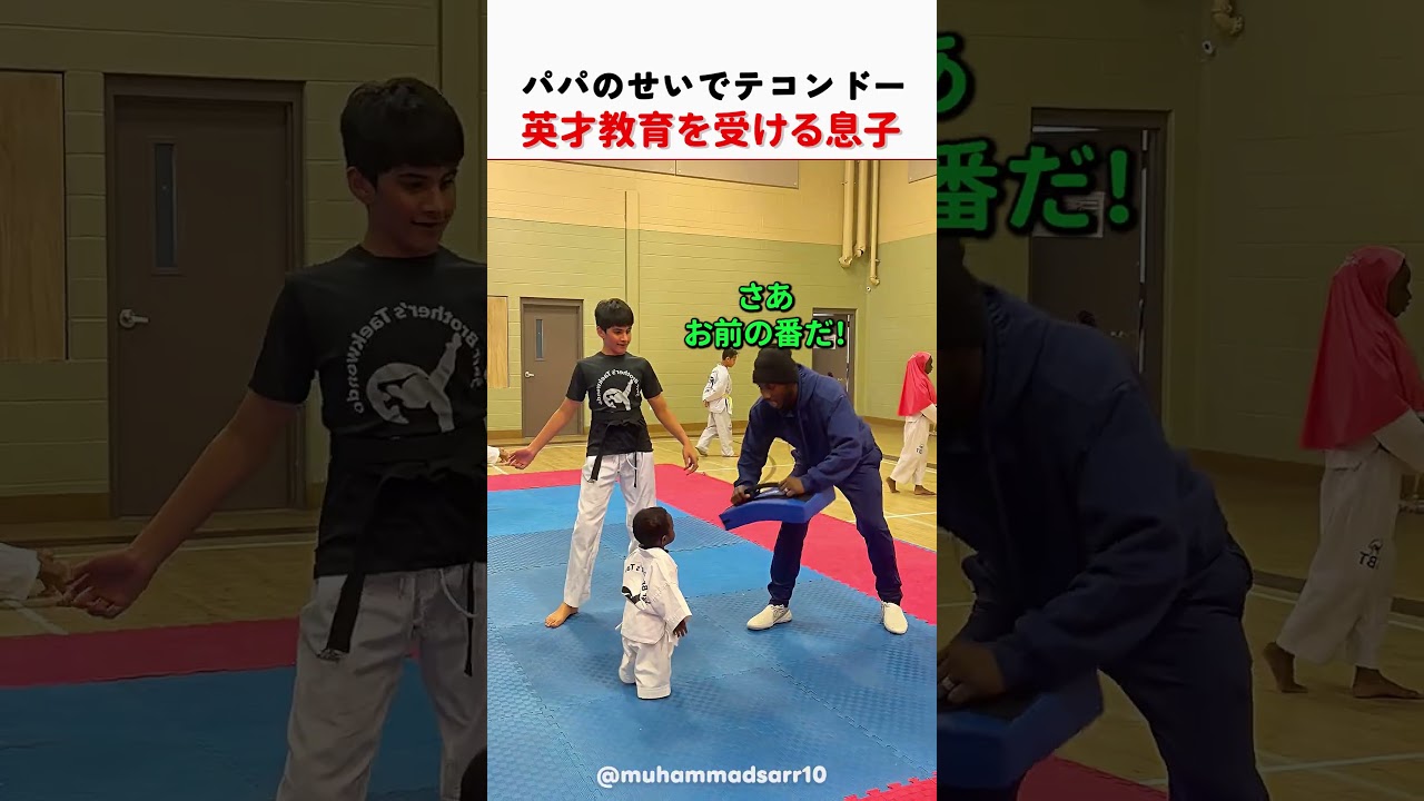 パパのせいでテコンドー英才教育を受ける息子