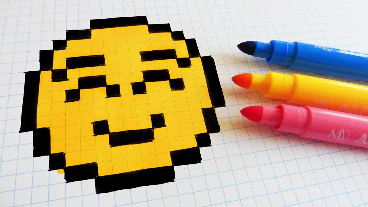 Handmade Pixel Art How To Draw Emoji Pixelart Youtube Pixel Art ...