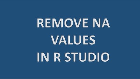 Remove NA from dataset