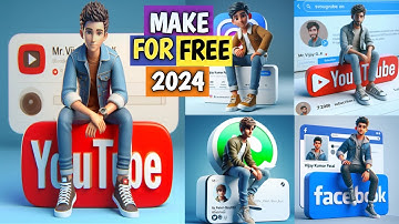How to create 3D AI Social media boy Images 2024 Viral photo || bing image creator tutorial | AI💥