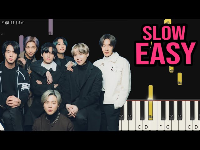 BTS - Mikrokosmos | SLOW EASY Piano Tutorial by Pianella Piano class=