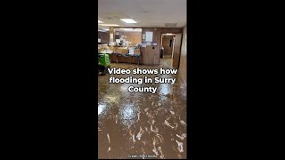 This is the damage at the license plate office off Riverside Drive in Mount Airy after weekend flood