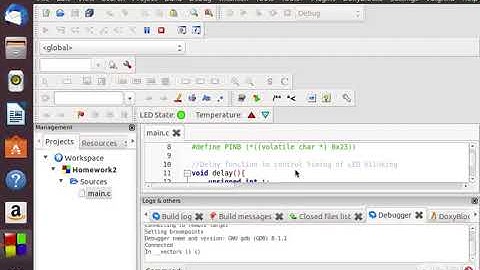 Homework2 simulavr LED