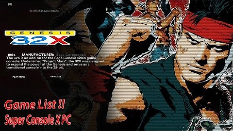 Super Console X PC Sega Megadrive / Genesis Game List Overview
