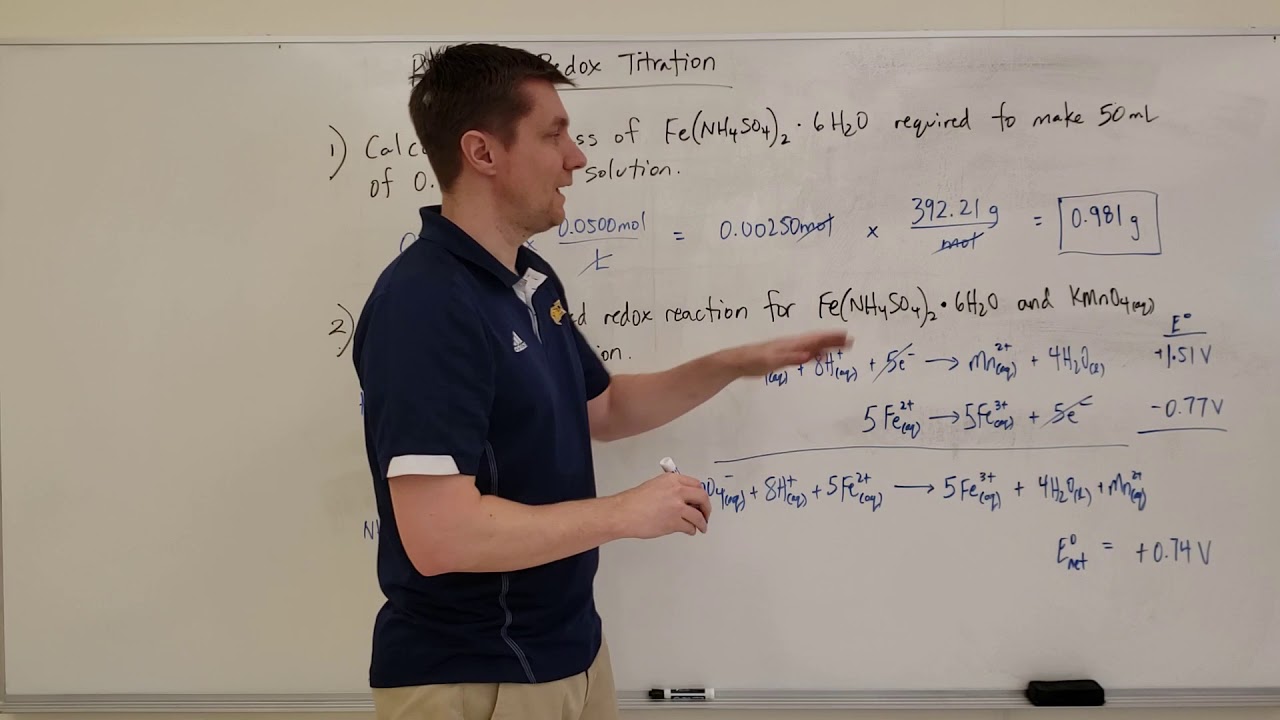 Redox Titration Pre Lab Walkthrough YouTube
