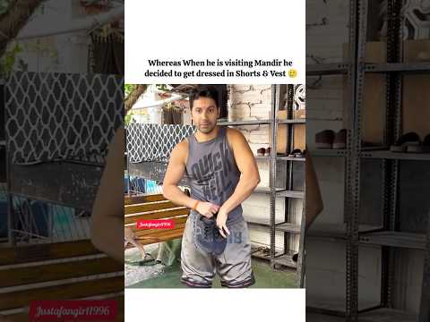 Varun Dhawan trolled for wearing Gym Shorts in temple visit 😡🤣 #bollywood #varundhawan #kritisanon
