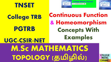 Topology-Continuous Function-Homeomorphism-Definition and Examples-Topological Property - Imbedding