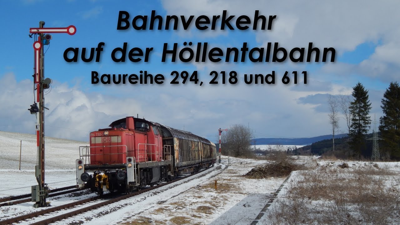 Winterlicher Bahnverkehr auf der hinteren Höllentalbahn | Baureihe 294, 218 und 611