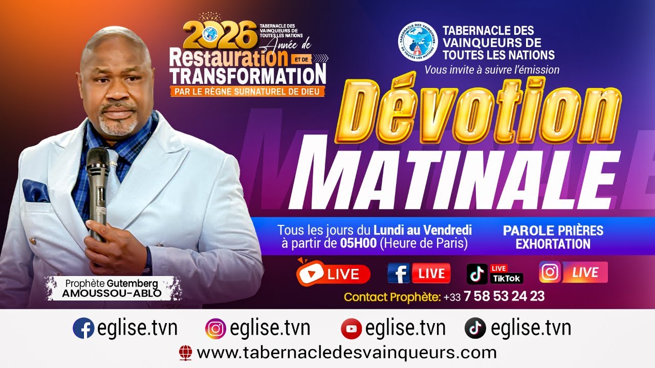 DÉVOTION MATINALE DU 02/03/2026 || PRIEZ AVEC AUTORITÉ/LA PRIÈRE DE SUPPLICATIONS ( PARTIE 15)