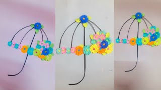 Pretty umbrella wall hanging//using color paper//home decor ideas//lucky fresh 16☂️☂️☂️