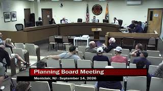 Montclair Planning Board Meeting - September 14, 2026 Montclair Planning Board Meeting - September 14, 2026