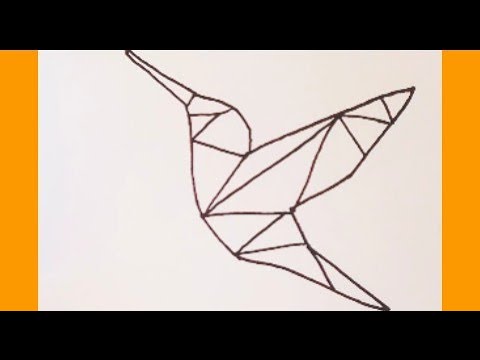 Cómo dibujar un colibrí fácil / cómo dibujar animales con triangulos // How  to draw a hummingbird - thptnganamst.edu.vn