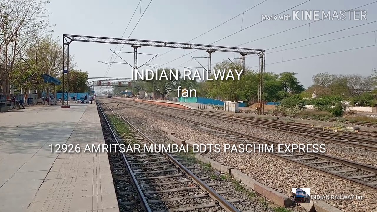Most punctual train of Indian railway 12926 PASCHIM SUPERFAST EXPRESS ...