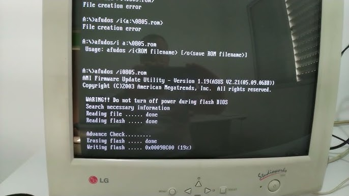 Flashing BIOS With AFUDOS - YouTube