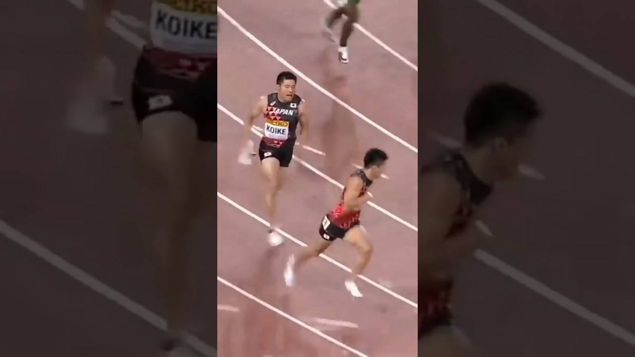 Men's Relay Race Japan almost drops baton 