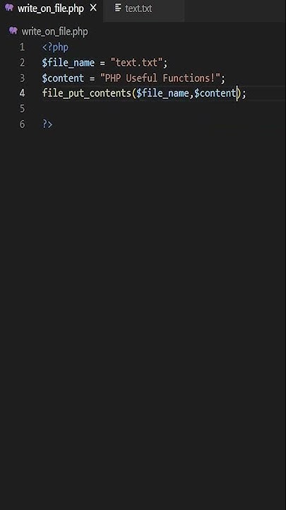 php useful functions - file put contents/write on file (Arabic) #php # ...