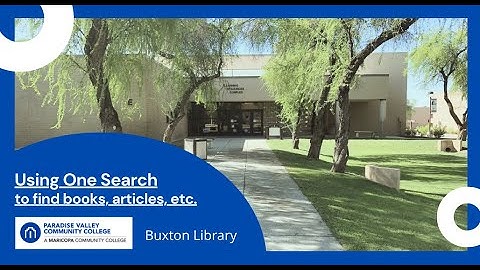 One Search Basics  Finding and Using Library Resources