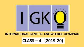 IGKO Class-4 Question Paper 2019-20 with answers