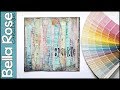 Art Journal Background Technique with Paint Chip Samples + Modeling Paste | Mixed Media Art Journal