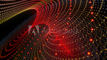 Abstract seamless red synergies of space. Seamless rotating fractal form.