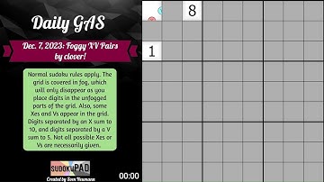 Daily Sudoku - 7 December 2023