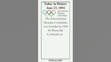 Today in History - June 23, 1894 #ioc #internationalolympiccommittee #olympics