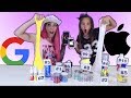 SIRI VS GOOGLE FAZENDO SLIME | Mayumi